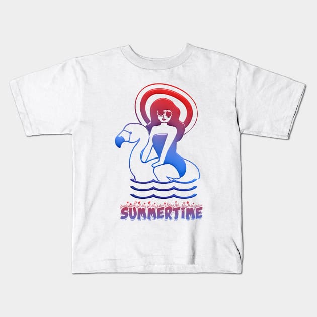 SUMMERTIME Kids T-Shirt by NASMASHOP